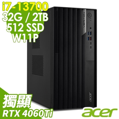 Acer 宏碁 ACER VM8715G 商用工作站(i7-13700/32G/2TB+512G SSD/RTX4060Ti_8G/700W/W11P)