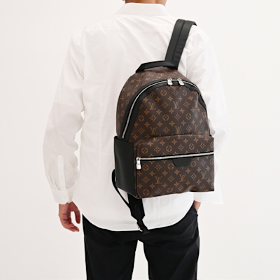 LOUIS VUITTON路易威登 LV M46684 Discovery PM經典花紋拉鍊商旅大後背包