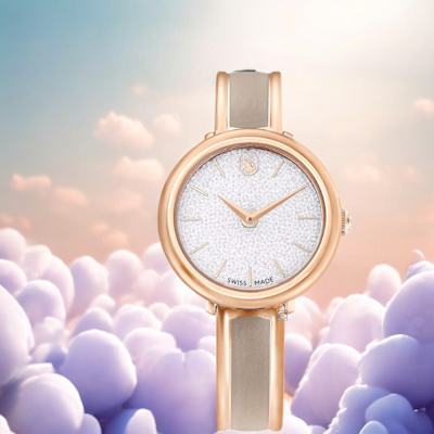 SWAROVSKI 施華洛世奇 Crystalline 手鐲式琺瑯瓷腕錶 女錶 手錶 禮物-32mm 5709814