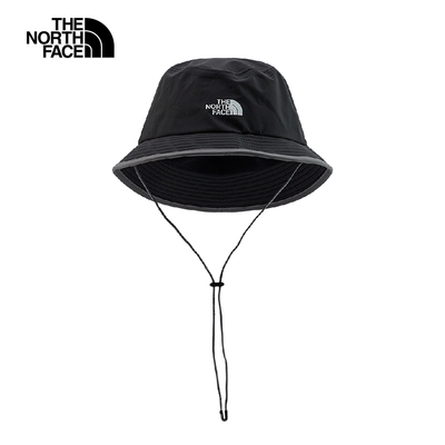 【The North Face 官方旗艦】 北面男女款黑色DryVent防水透氣漁夫帽｜8A29WOO