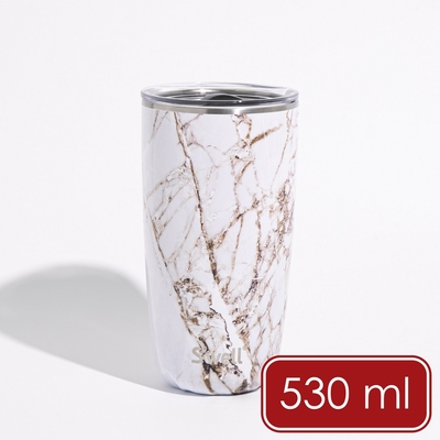 《S well》美國 Tumbler不鏽鋼滑蓋保溫杯-鎏金石紋530ml-- swell水壺保溫杯 保冷保冰杯 推蓋直飲杯 環保杯 便攜杯 咖啡杯 隨行杯