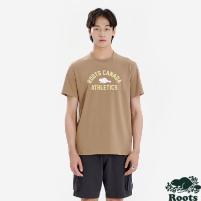 Roots 男裝 ROOTS CAN ATHLETICS 短袖上衣（石褐色）