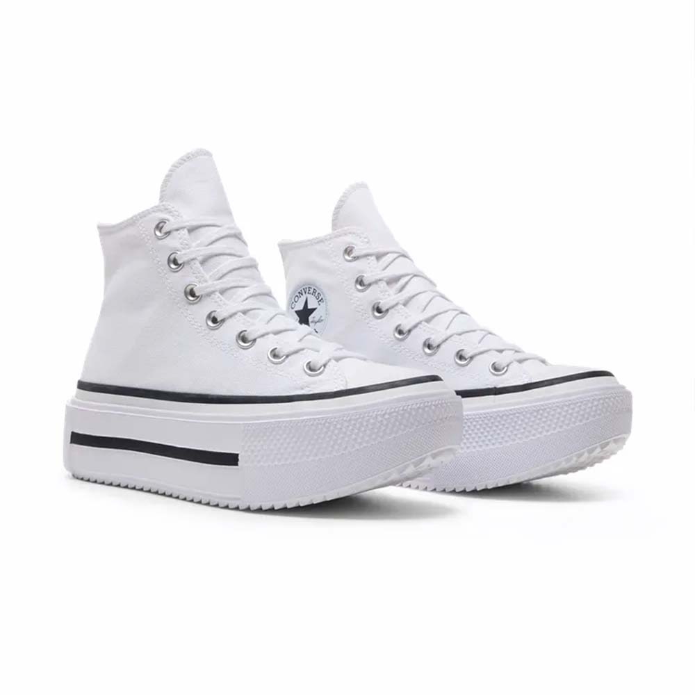 Converse Ctas Lift Double Stack Hi 男鞋 女鞋 白色 帆布 厚底 高筒 休閒鞋 A12976C