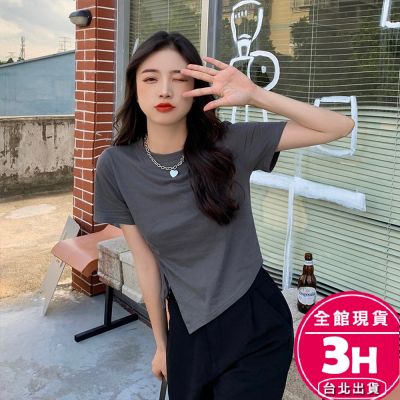 【梨卡】隔日到貨 女裝 上衣 短袖 不規則抽繩 短版上衣 短袖T恤 夏季上衣 百搭短袖 學生上衣GA913【現貨24H】