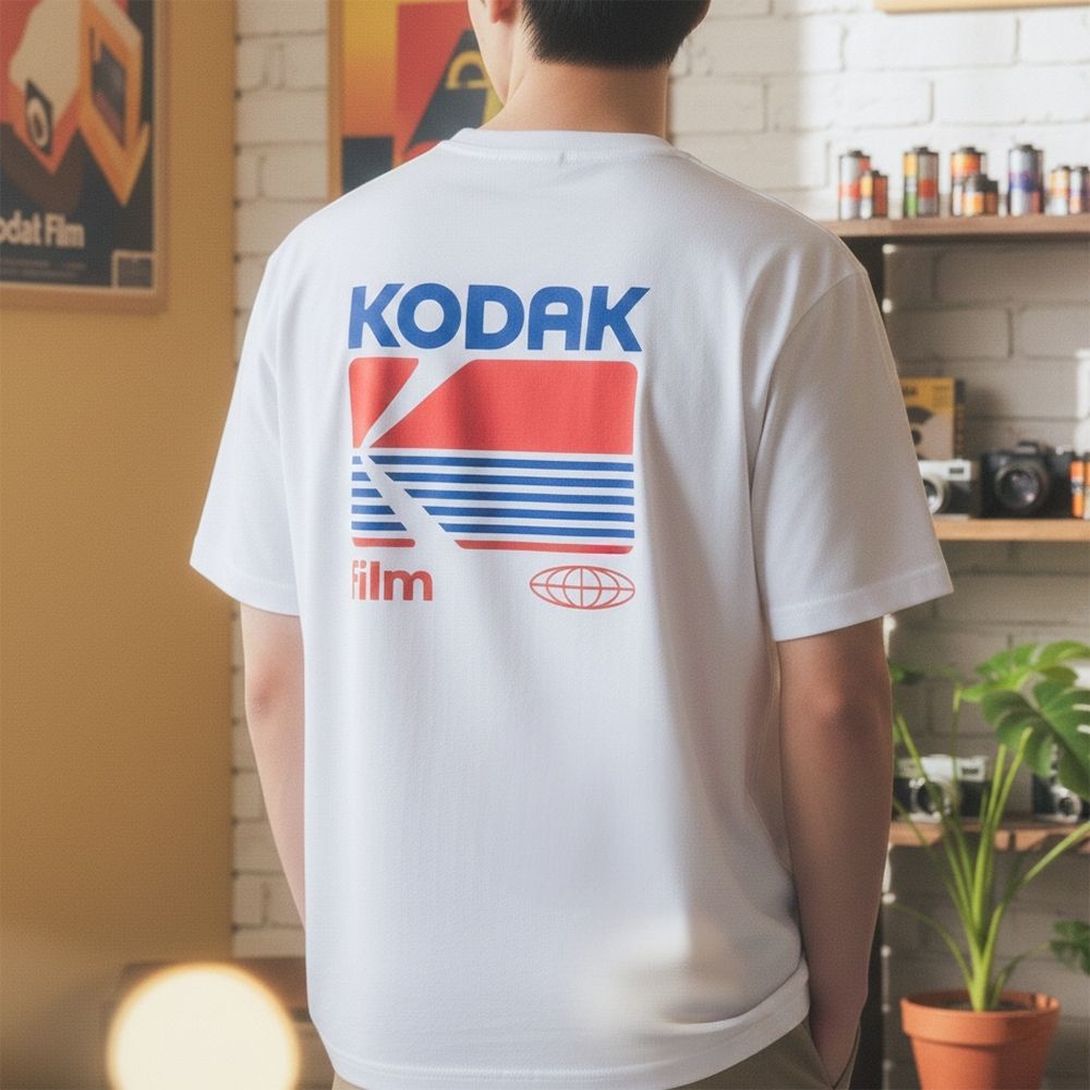 KODAK柯達 復古映像短袖T恤 白色