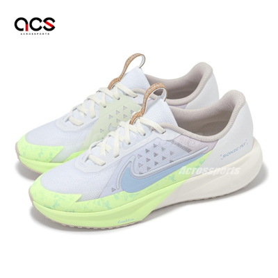 Nike 慢跑鞋 Sonic Fly GS 大童 女鞋 米白 綠 藍 透氣 運動鞋 IB8886-141