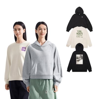 ((券後價$2210))【The North Face】簡約日常｜男女款舒適透氣長袖大學T/帽T(多款任選)