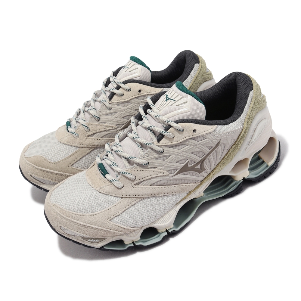 Mizuno 休閒鞋Wave Prophecy LS 男鞋米白綠NOMAD PACK 運動鞋美津濃