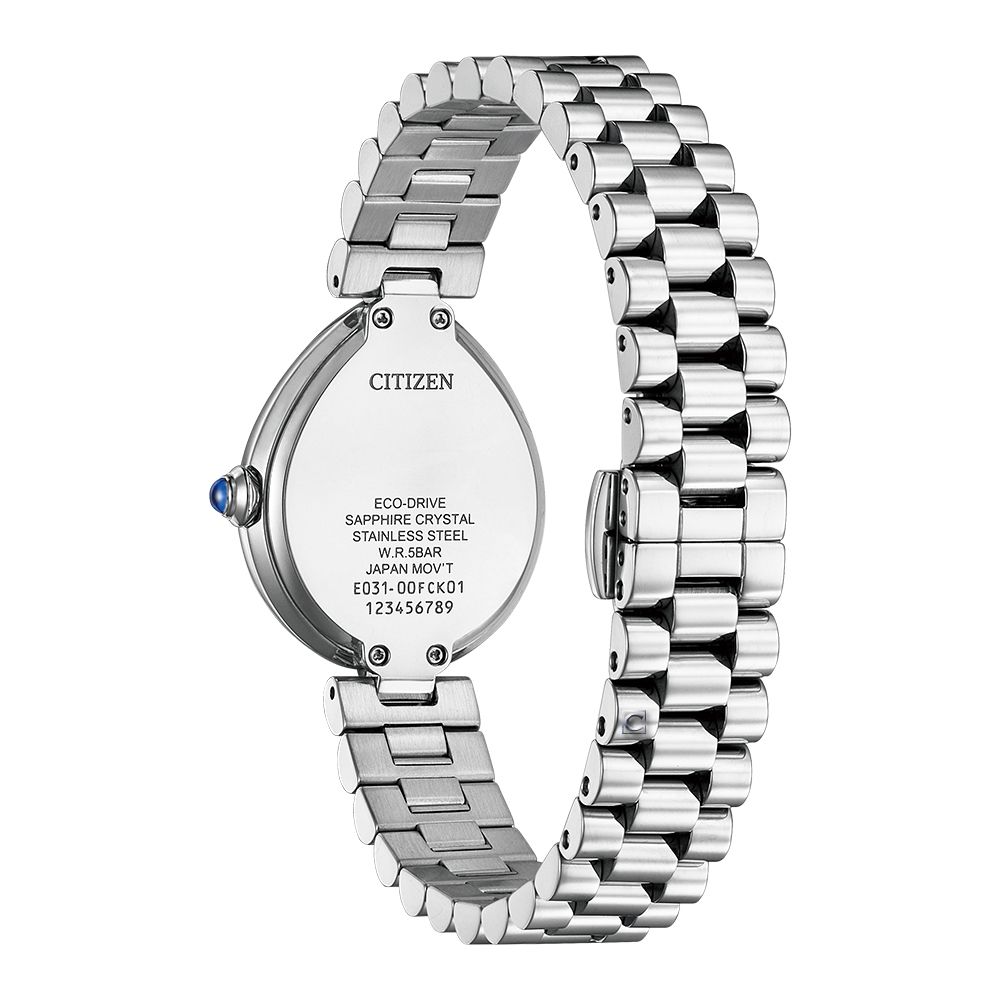 CITIZEN 星辰錶L Rainell 系列光動能水滴型腕錶-銀色EM1200-55A | L
