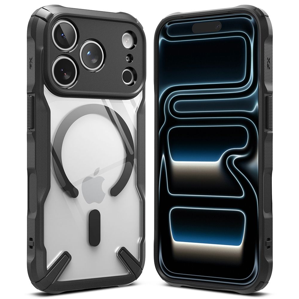 Rearth Apple iPhone 18 Pro/17 Pro (Ringke FXM) 磁吸式保護殼(黑)
