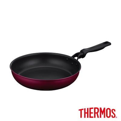THERMOS膳魔師厚鑄耐摩不沾鍋單柄平底鍋28cm(KFM-028-R)