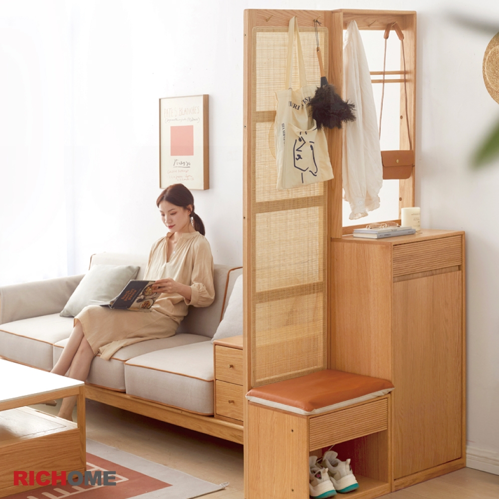 RICHOME-維莎多功能藤編玄關櫃W46xD33xH39CM | 屏風| Yahoo購物中心