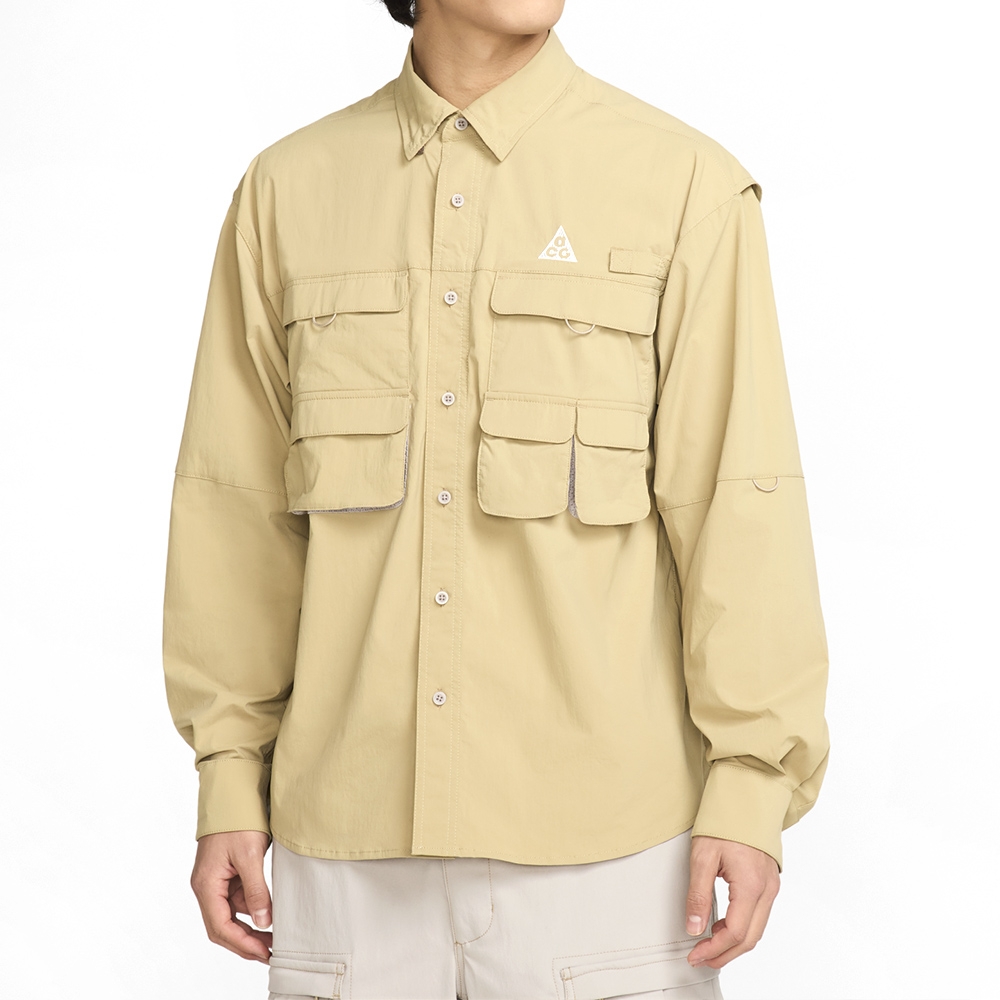 Nike ACG Dfadv UV ORB Weaver 男款米黃色快乾襯衫長袖HJ2466-297