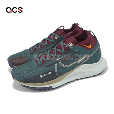 Nike 越野跑鞋 React Pegasus Trail 4 GTX V2 男鞋 綠 卡其 防水 小飛馬 HM9728-300