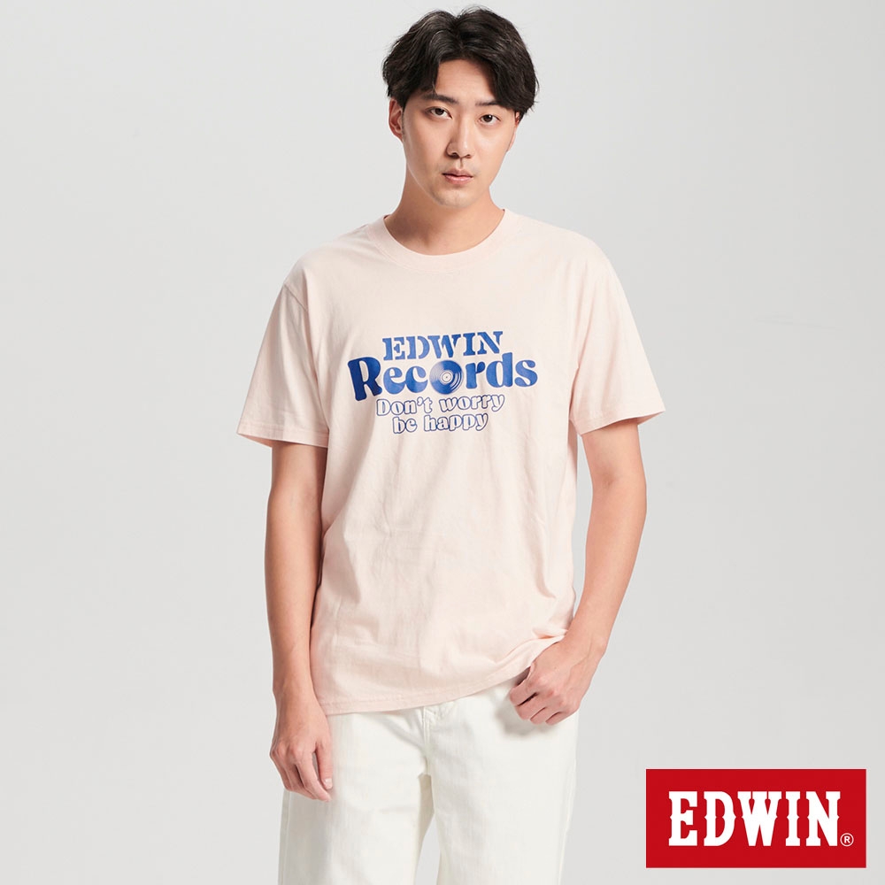 EDWIN 男裝 外星人DJ短袖T恤-淡粉紅