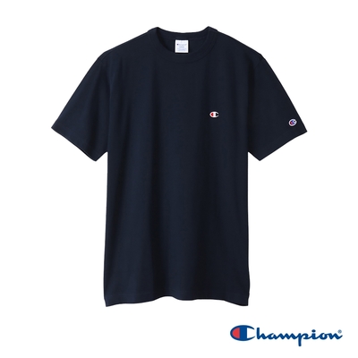 Champion 官方直營-經典C標純棉素面短袖TEE-男(深藍色)