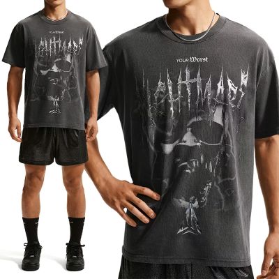 Nike As Jm M Nk Tee Lse Og Nightmar 男款 黑灰色 水洗 短袖 IM5067-010