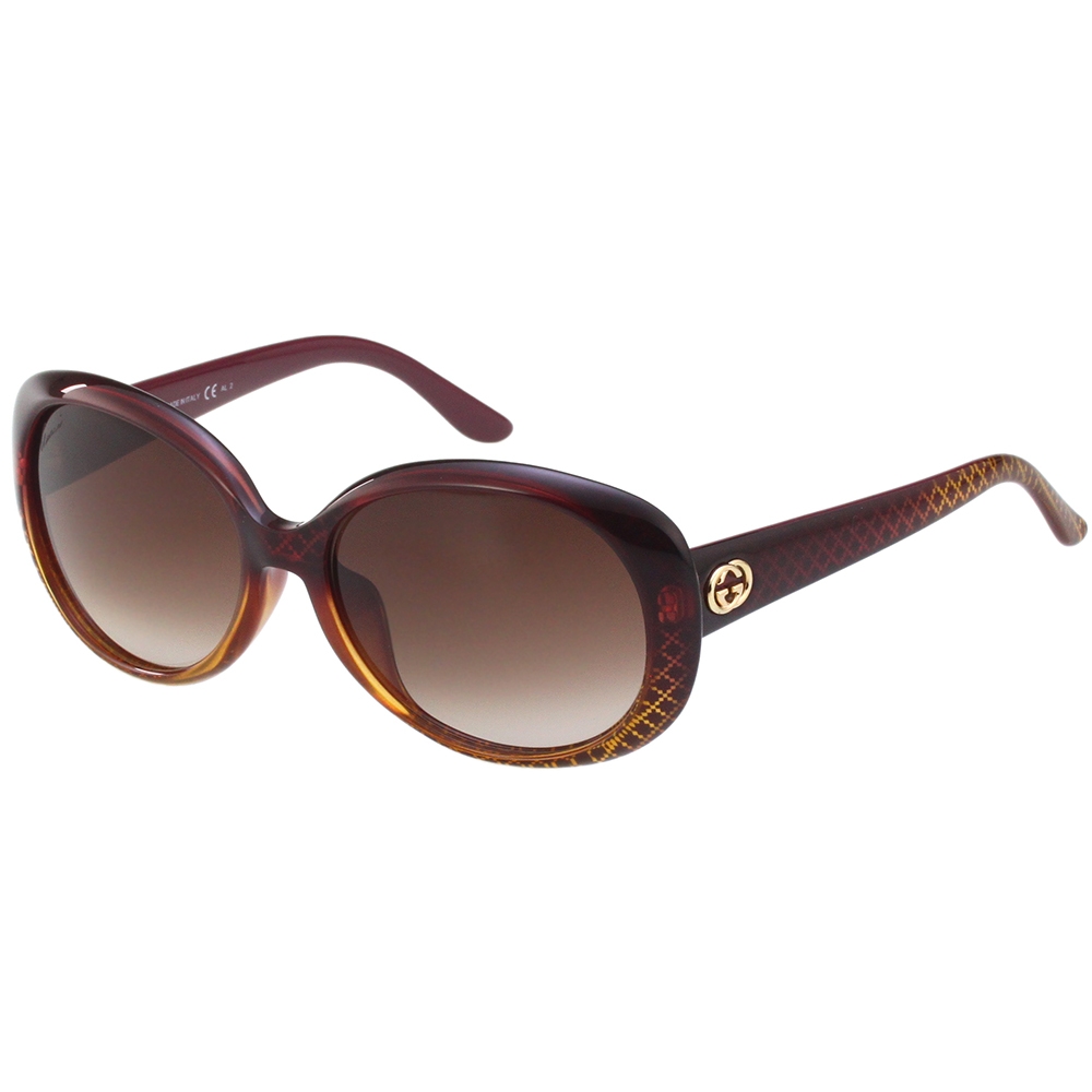 GUCCI 菱格紋太陽眼鏡(紅色漸層)GG3594KS | 太陽眼鏡/墨鏡| Yahoo購物中心