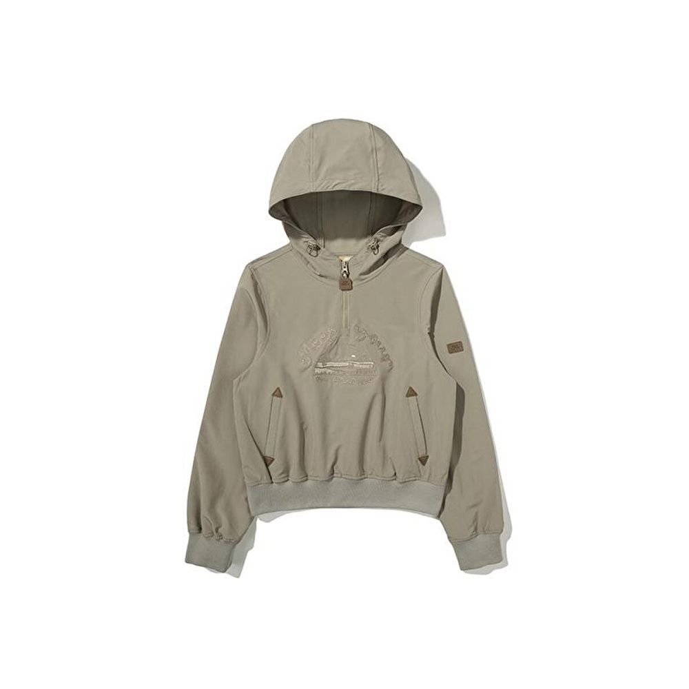 BBC EARTH 女 Artwork Hoodie Anorak 半開襟上衣 淺卡其 BEFJADP01750
