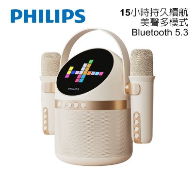 PHILIPS 飛利浦 飛利浦 PHILIPS 小福麥AI智能K歌藍牙音箱(白)-TAS2509WT