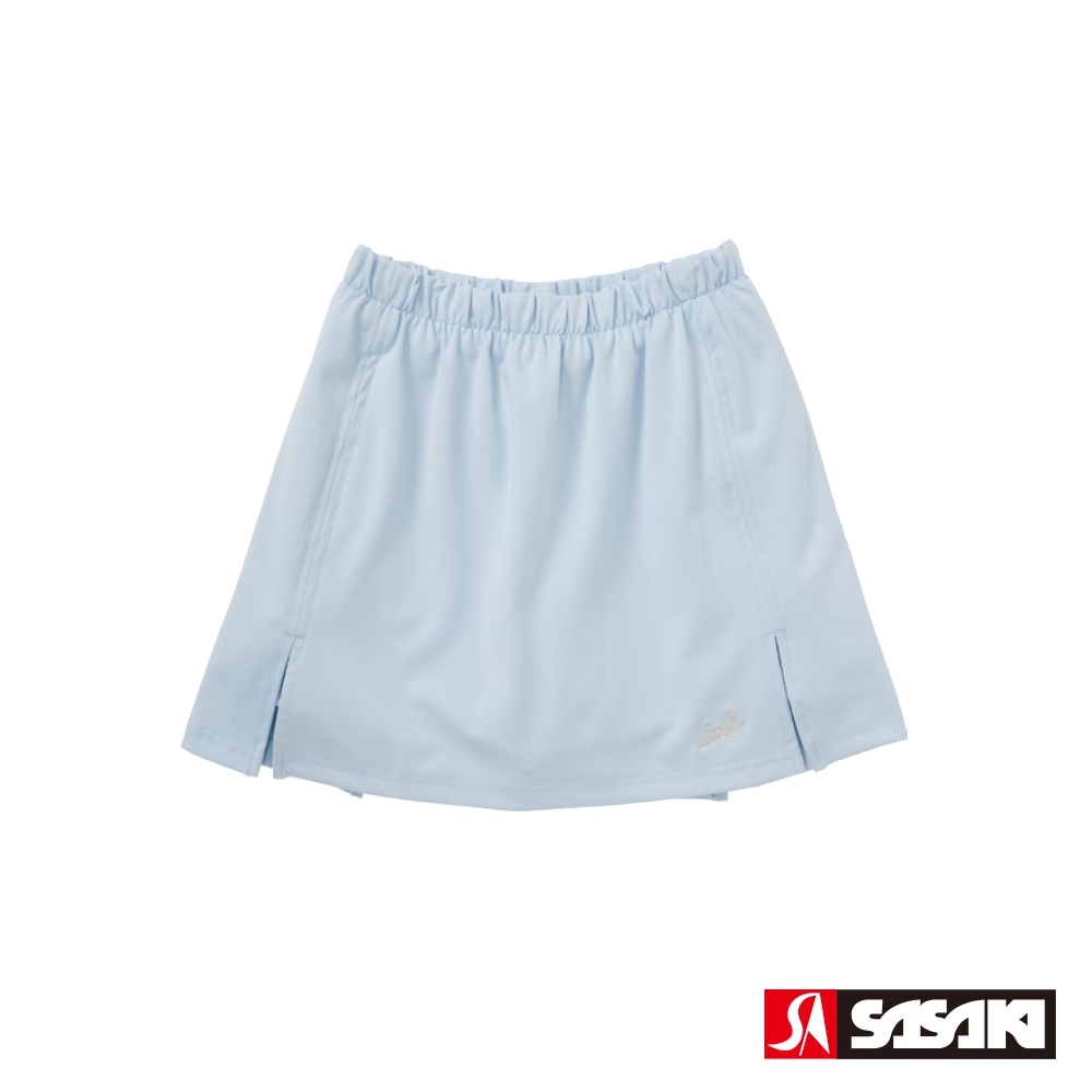 SASAKI 吸濕排汗專業網球裙 女 六色任選 (粉藍/銀蔥)