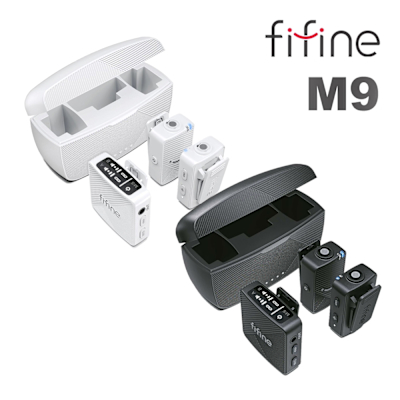 FIFINE M9 雙無線領夾式直播麥克風