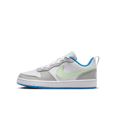 NIKE COURT BOROUGH LOW RECRAFT (GS) 男女大童休閒鞋-白灰藍-DV5456005