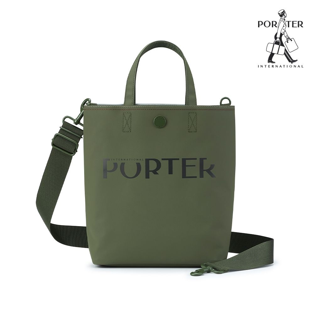 PORTER INTERNATIONAL - 復古新穎GAP手提包 - 碳灰綠