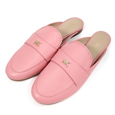 MICHAEL KORS Gemma MK Logo素面樂福鞋/穆勒鞋(櫻草花粉色)