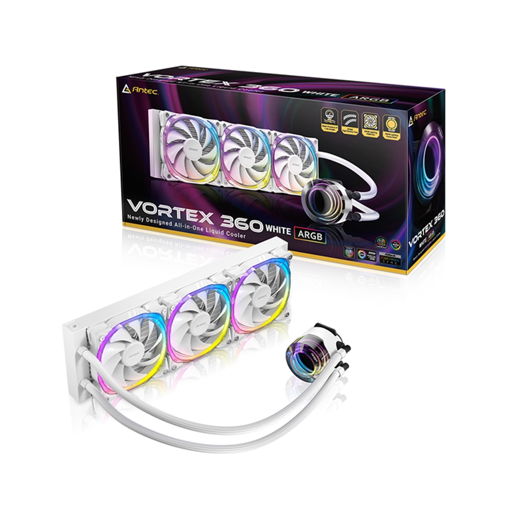 Antec Vortex 360 ARGB White CPU水冷散熱器| 水冷散熱系統| Yahoo購物中心
