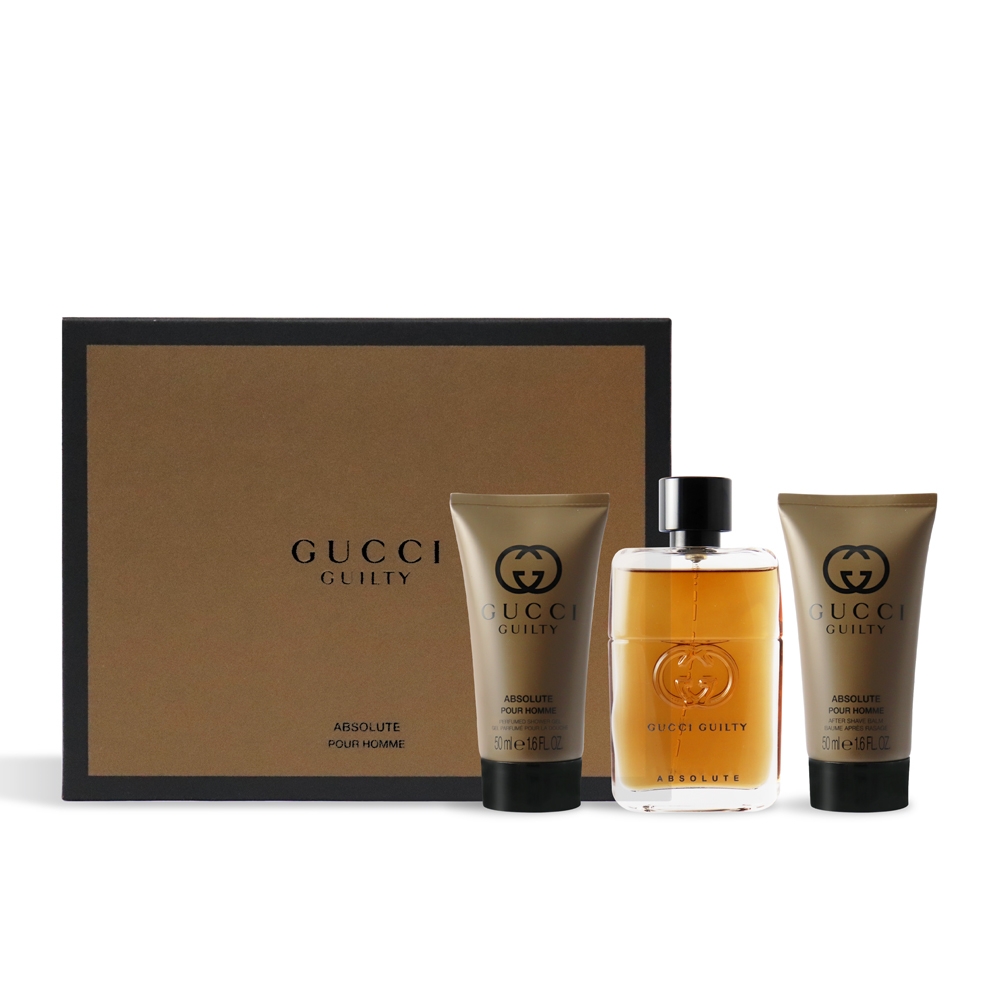 即期品)GUCCI Guilty Absolute Pour Homme 罪愛絕對男性香氛禮盒