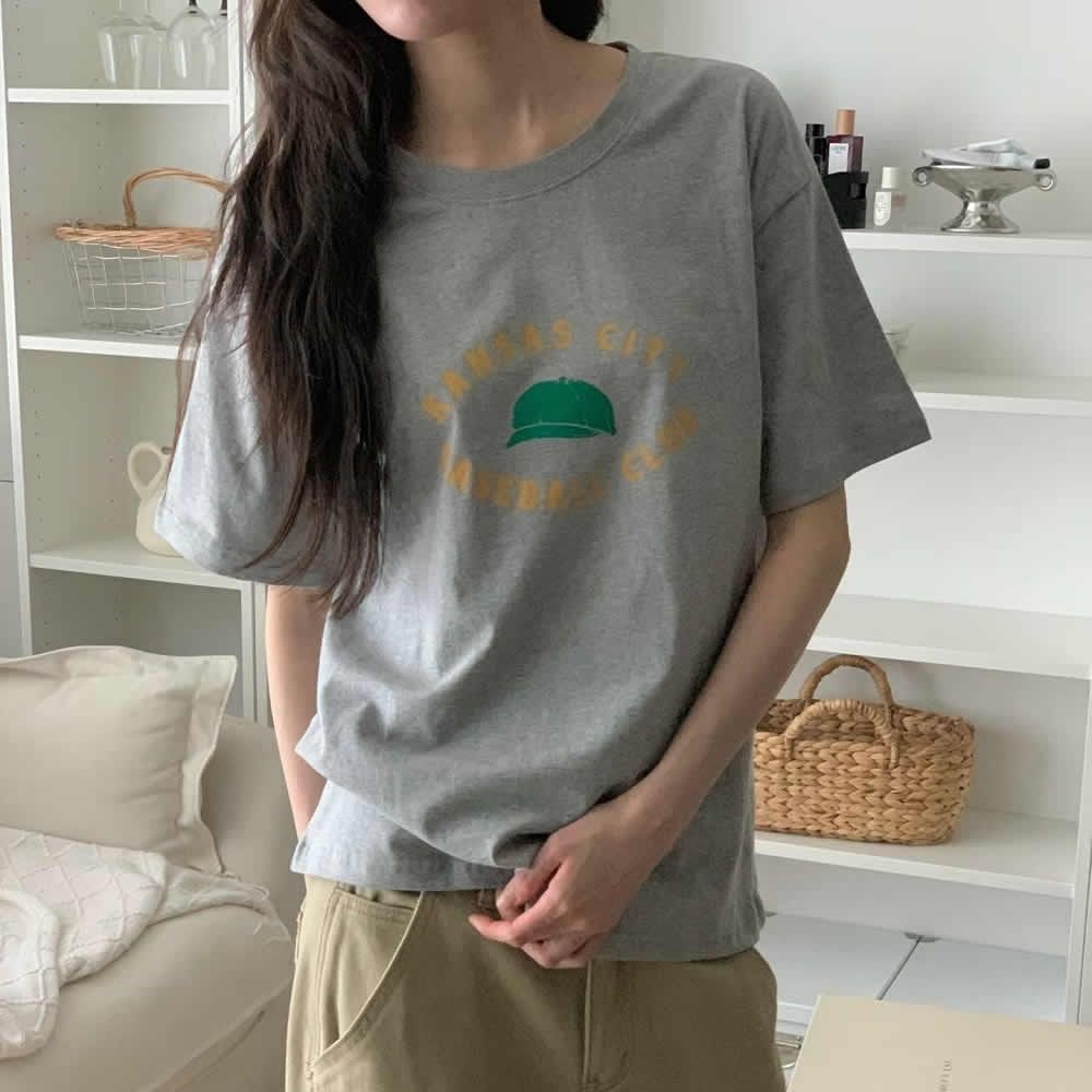 正韓女上衣 堪薩斯短袖T恤FIE1208-創翊韓都