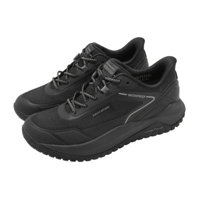 Skechers 休閒鞋 Badger Slip-Ins 男鞋 黑 防水 厚底 機能 運動鞋 211367BBK