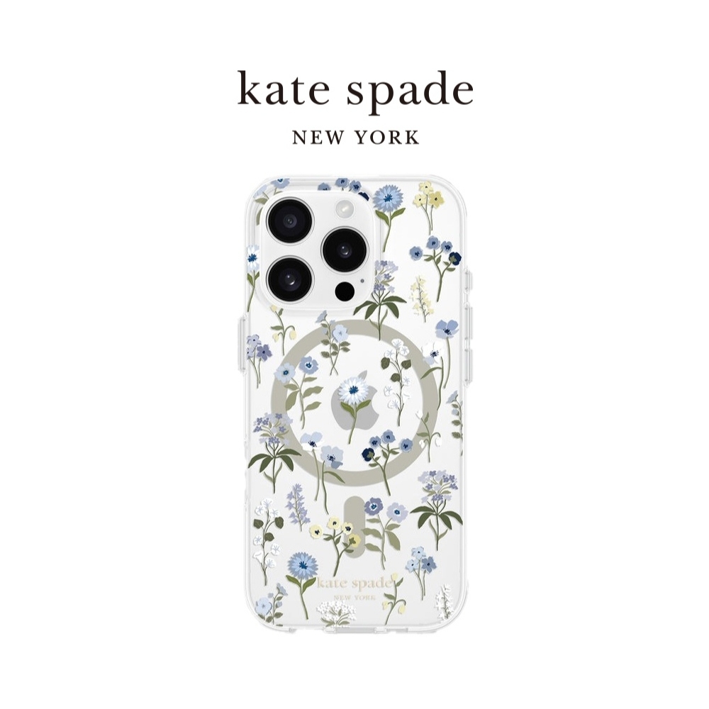【kate spade】iPhone 16系列 MagSafe 精品手機殼 浪漫花雨