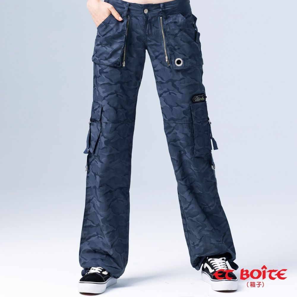 BLUE WAY ET BOiTE 箱子 – 低腰迷彩休閒長褲