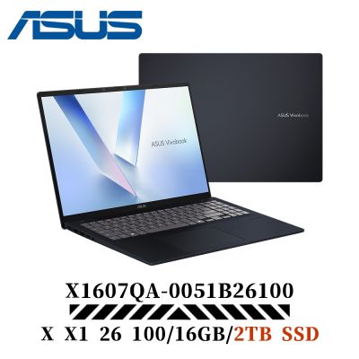 ASUS華碩 ASUS 華碩 Vivobook 16 X1607QA-0051B26100 16吋 AI效能筆電特仕機(SX X1/16G/2TB/午夜藍)