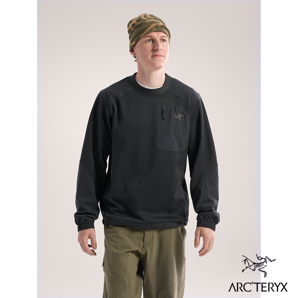 Arcteryx 始祖鳥官方直營】男Konseal 快乾長袖圓領衫黑| 長袖