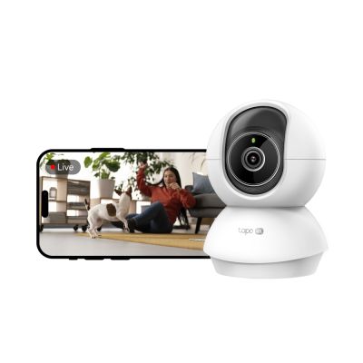 TP-Link 4K 800萬畫素 AI偵測 360旋轉 無線網路Wi-Fi監視器 IPCAM(支援512G/寵物/嬰兒/長輩/Tapo C250)