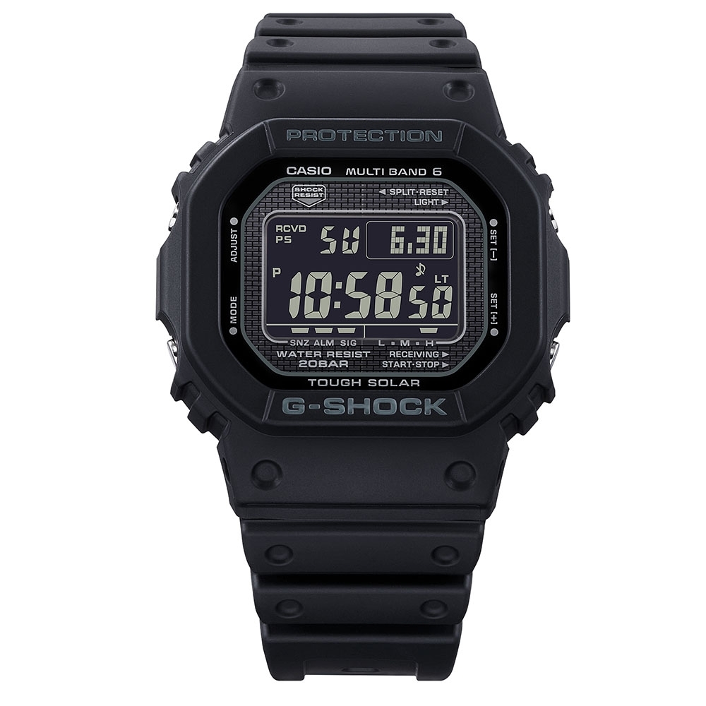 CASIO 卡西歐 G-SHOCK  電波 太陽能電力 日本製造 經典方型 酷黑 GW-5000HS-1_42.8mm
