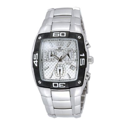 CASIO EDIFICE系列 時尚三眼賽車錶-銀-EF-515D-7AVDF