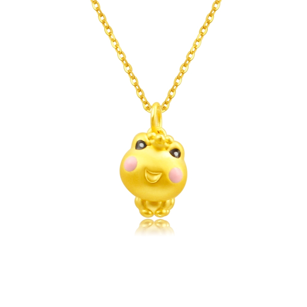 囍金幸福皇冠小青蛙9999純黃金項鍊| 其他黃金品牌| Yahoo購物中心