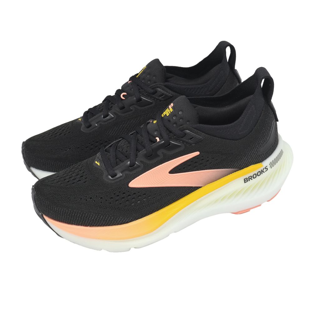 Brooks 慢跑鞋 Glycerin GTS 23 女鞋 黑 橘 甘油系列23代 氮氣 1204921B072