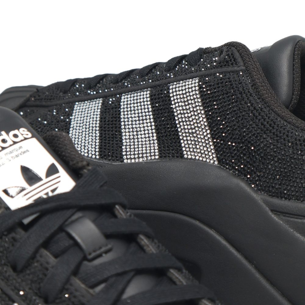adidas 愛迪達休閒鞋Superstar Bold 女鞋黑銀厚底增高復古貝殼鞋IH1663