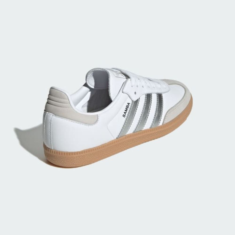 adidas 愛迪達休閒鞋女鞋運動鞋德訓鞋SAMBA OG W 白銀JI2725 | 休閒鞋
