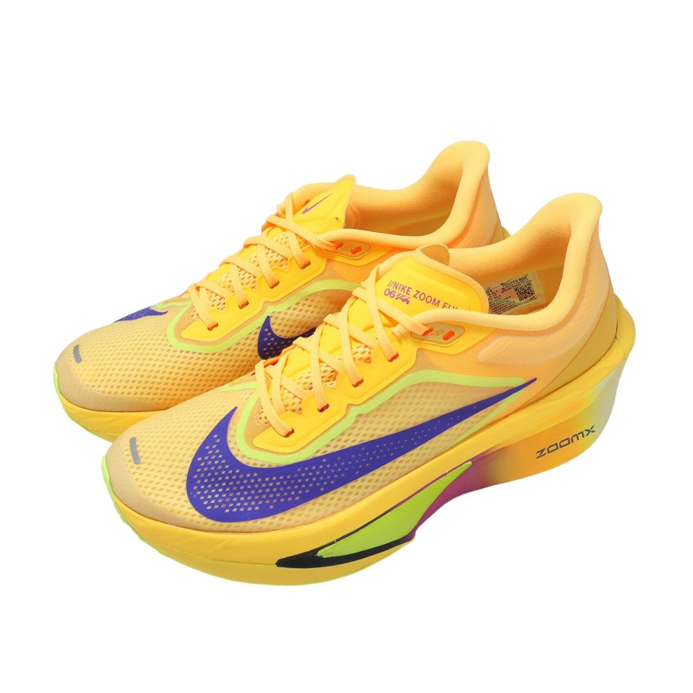 Nike 競速跑鞋 Zoom Fly 6 男鞋 黃 紫 氣墊 碳板 回彈 慢跑鞋 FN8454-800