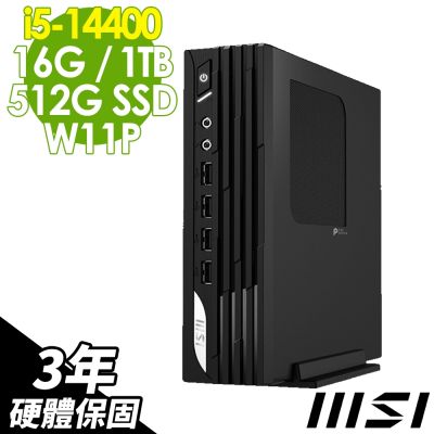 MSI微星 MSI PRO DP21 (i5-14400/16G/1TB+512G SSD/W11P)