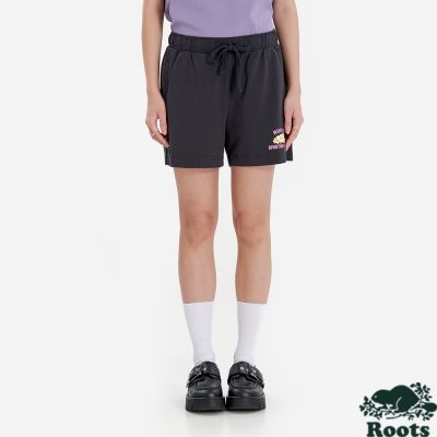 Roots 女裝 SPORTING GOODS 棉短褲（黑灰色）