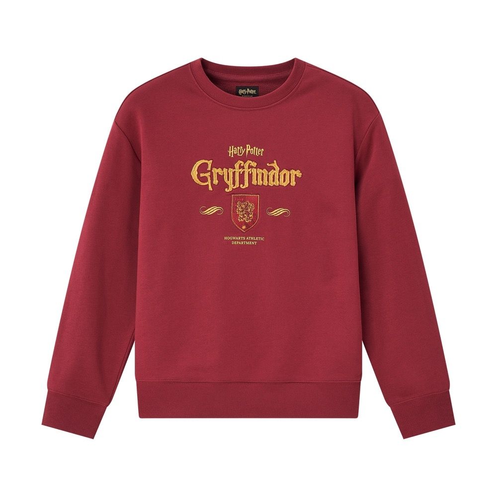GIORDANO 女裝哈利波特授權長袖大學TEE Harry Potter系列【雙色任選】 (75 深紅)