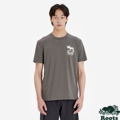 Roots 男裝 BACKTRAIL 短袖上衣（石灰色）