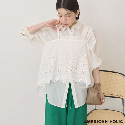 〈AMERICAN HOLIC〉波西米亞風刺繡蕾絲背心